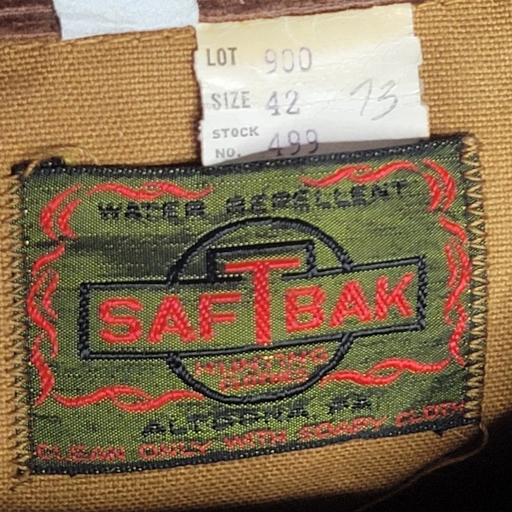 Vintage 60s Mens Size Small Distressed Canvas Hunting Birding Jacket Brown USA - Picture 4 of 9